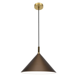 KOTO 1xE27 Pendel Ø395mm brons / goud / wit