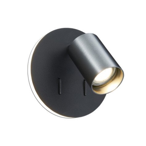 DUSK wandlicht GU10 (excl) + LED 5,5W 2700K zwart + geb staal