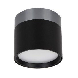 RAKU 7W Ø75mm geborsteld staal + zwart