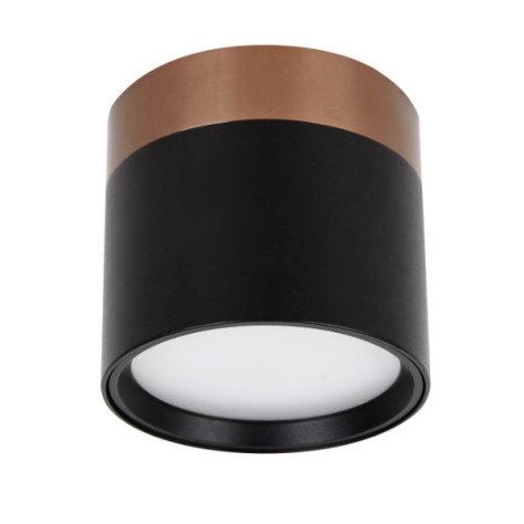 RAKU 7W Ø75mm geborsteld brons + zwart