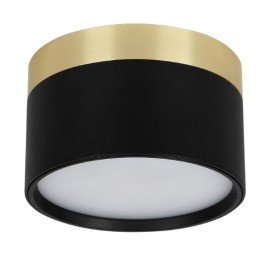 RAKU 12W Ø113mm geborsteld goud + zwart