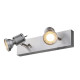 Asto II plafond apparent 2x50W Gu10 230V 26x6.5x10cm alu brossé