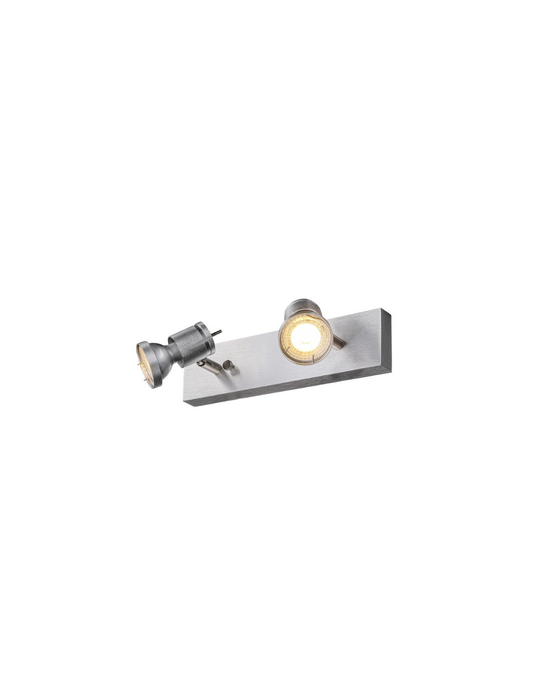 Asto II plafond apparent 2x50W Gu10 230V 26x6.5x10cm alu brossé
