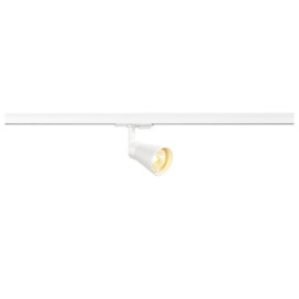 AVO railspot QPAR51/GU10 50W acier rond diam.6cm blanc incl. 1F.-adapteur