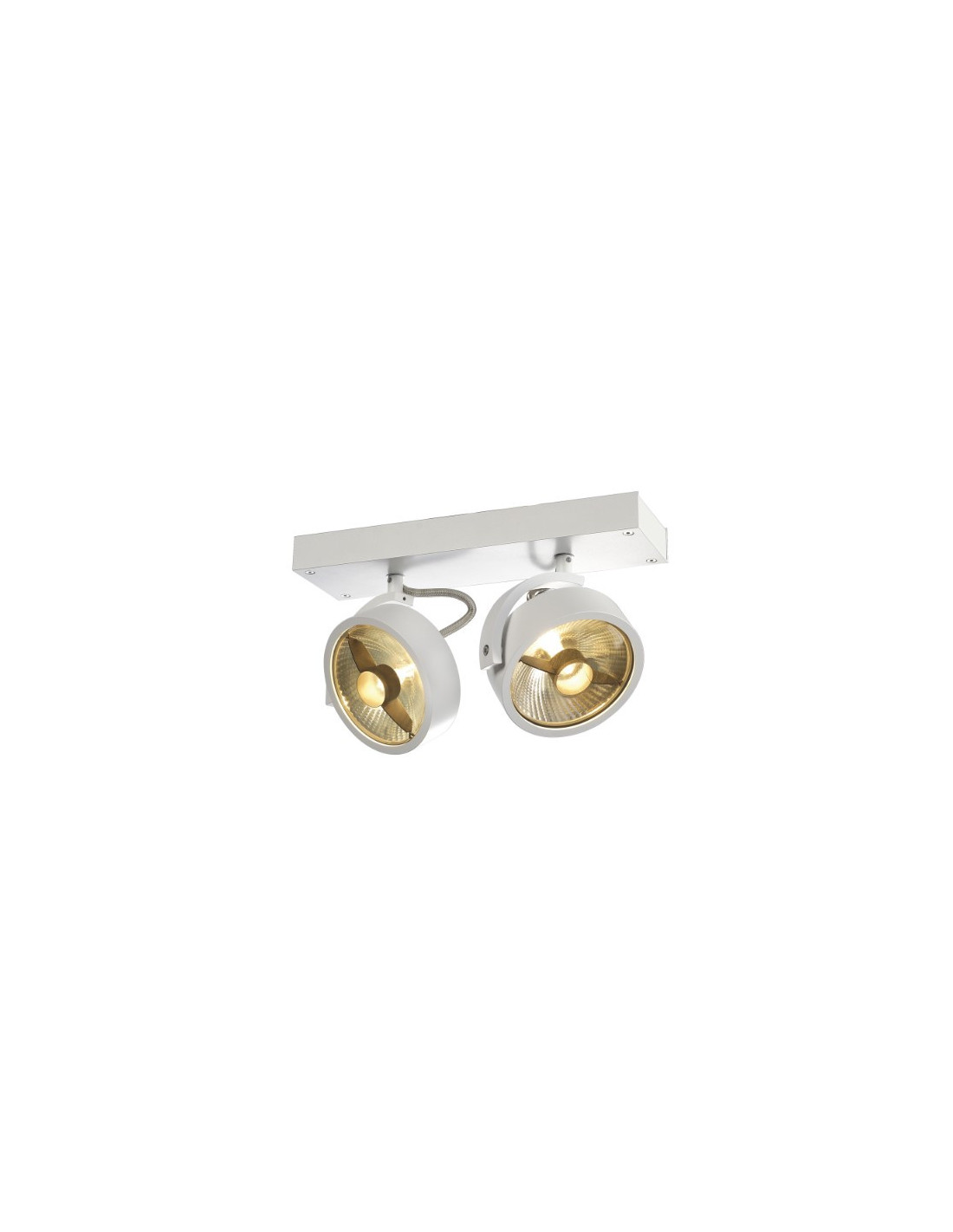 KALU 2 QPAR plafonnier, blanc mat. ES111, max. 2x75W