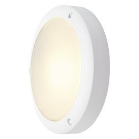 Bulan éclairage mur/plafond E14 60W 230V IP44 verre satiné blanc