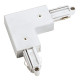 Connection coin pour 1-Fase HV-rail échouement extérieur blanc