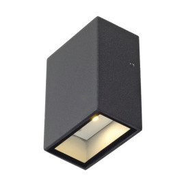 QUAD 1 applique carree anthracite LED blanc chaud 1x3W