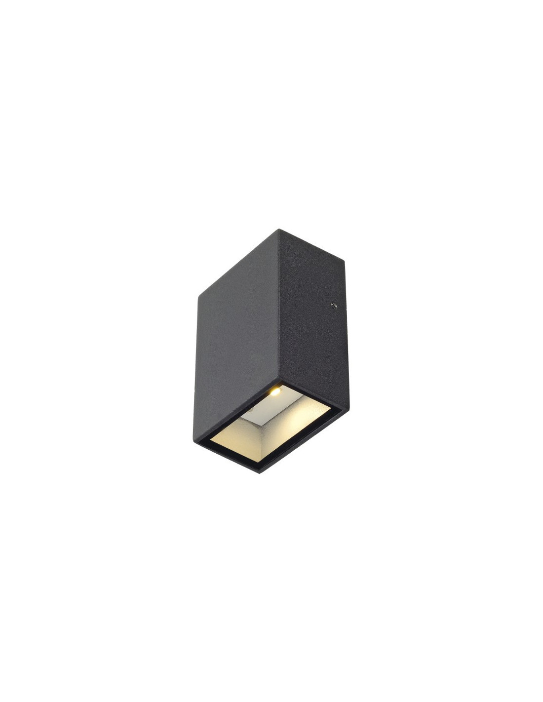 QUAD 1 applique carree anthracite LED blanc chaud 1x3W