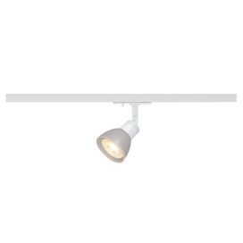 Puria spot pour rail 1 phase 1x max 50W Gu10 230V D6,4cm blanc