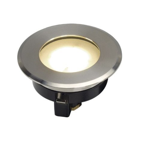 Dasar Flat LED 230V spot encastré en sol rond 4,3W 3000K 330lm D8cm inox brossé