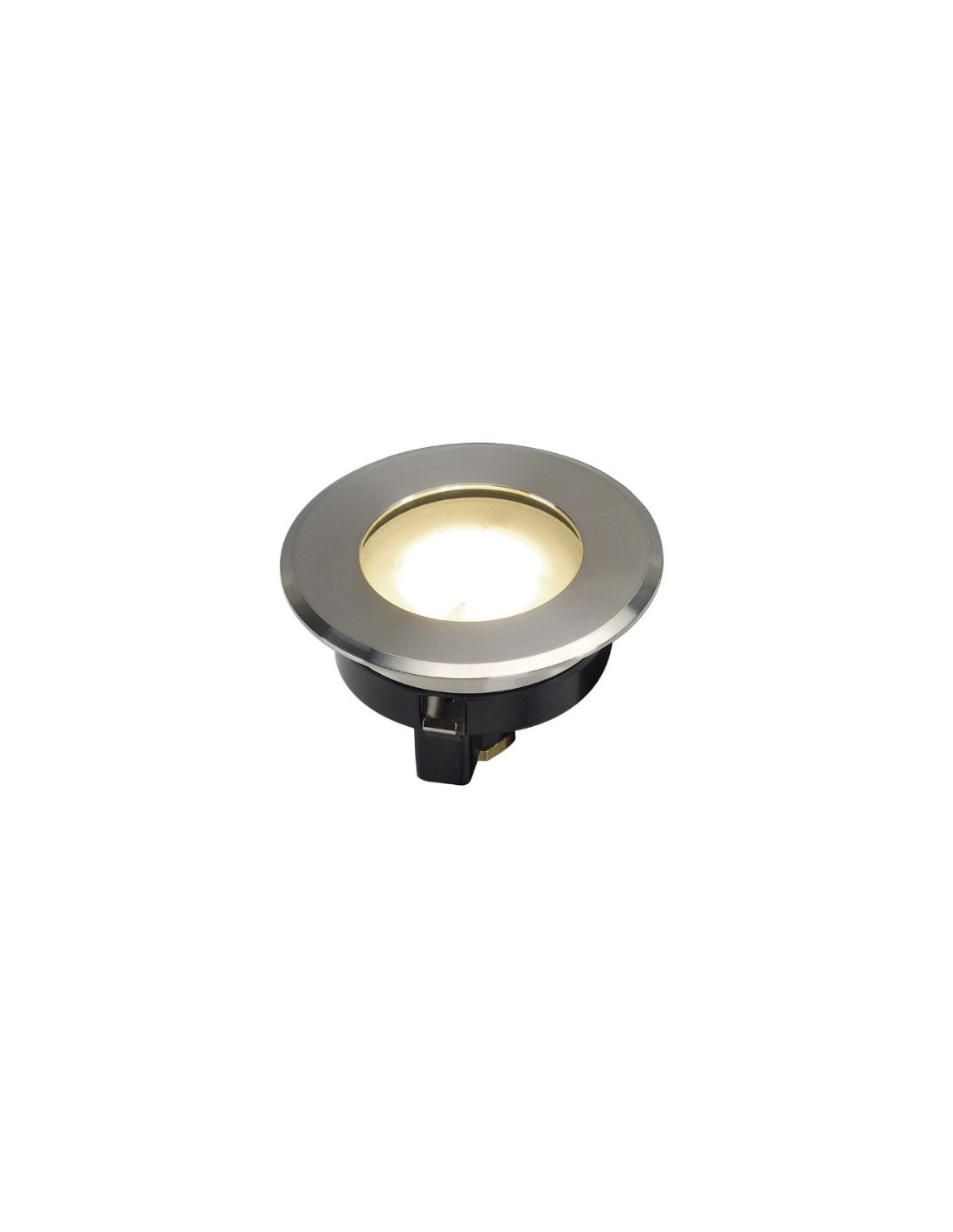 Dasar Flat LED 230V spot encastré en sol rond 4,3W 3000K 330lm D8cm inox brossé