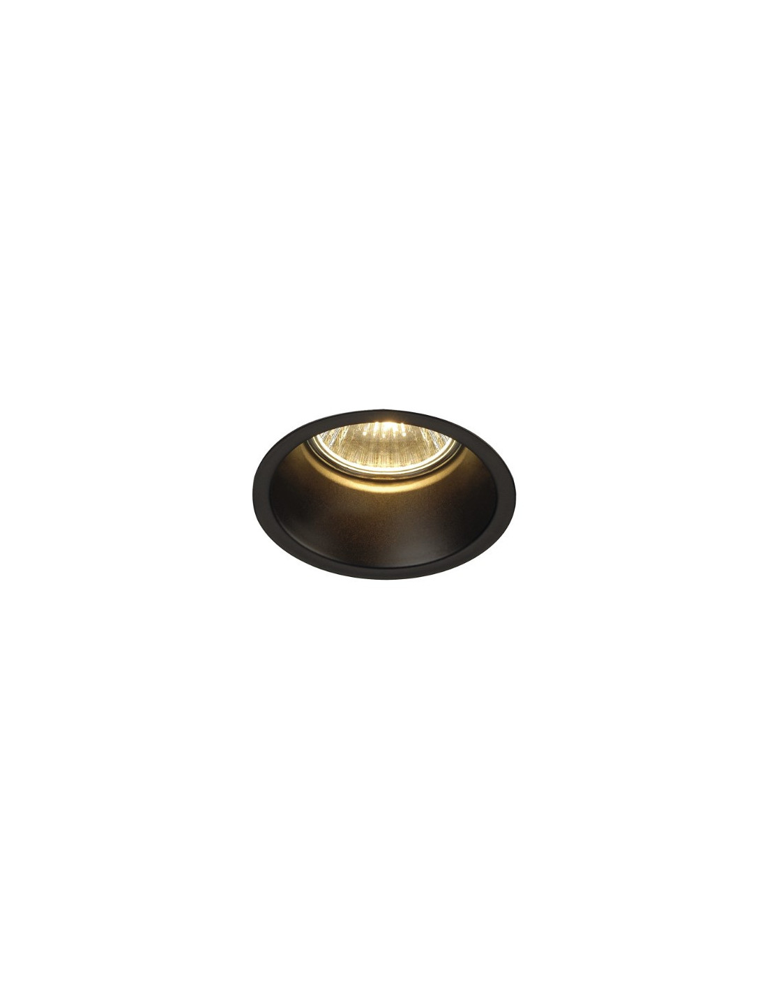 HORN GU10 encastré, rond, noir mat, max. 50W