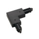 Connexion-L pour 1-phase rail 230V, apparant, noir, terre extérieur