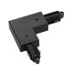 Connexion-L pour 1-phase rail 230V, apparant, noir, terre intérieur