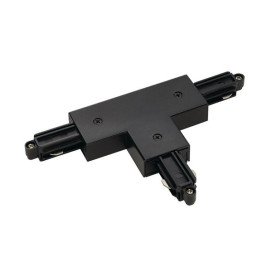 Connexion-T pour 1-phase rail 230V, apparant, noir, terre droite
