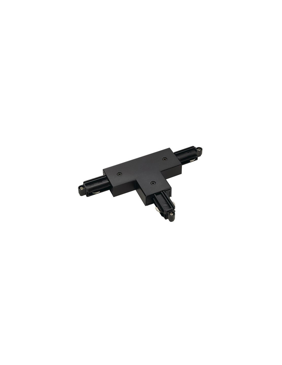 Connexion-T pour 1-phase rail 230V, apparant, noir, terre droite