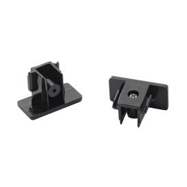 Embouts pour rail 1-allumage apparant, noir, 2 pcs.