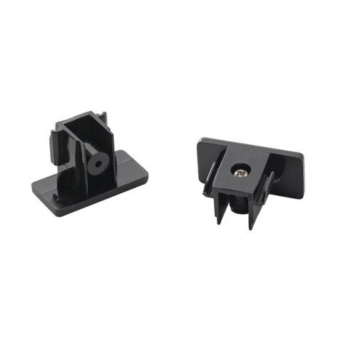 Embouts pour rail 1-allumage apparant, noir, 2 pcs.