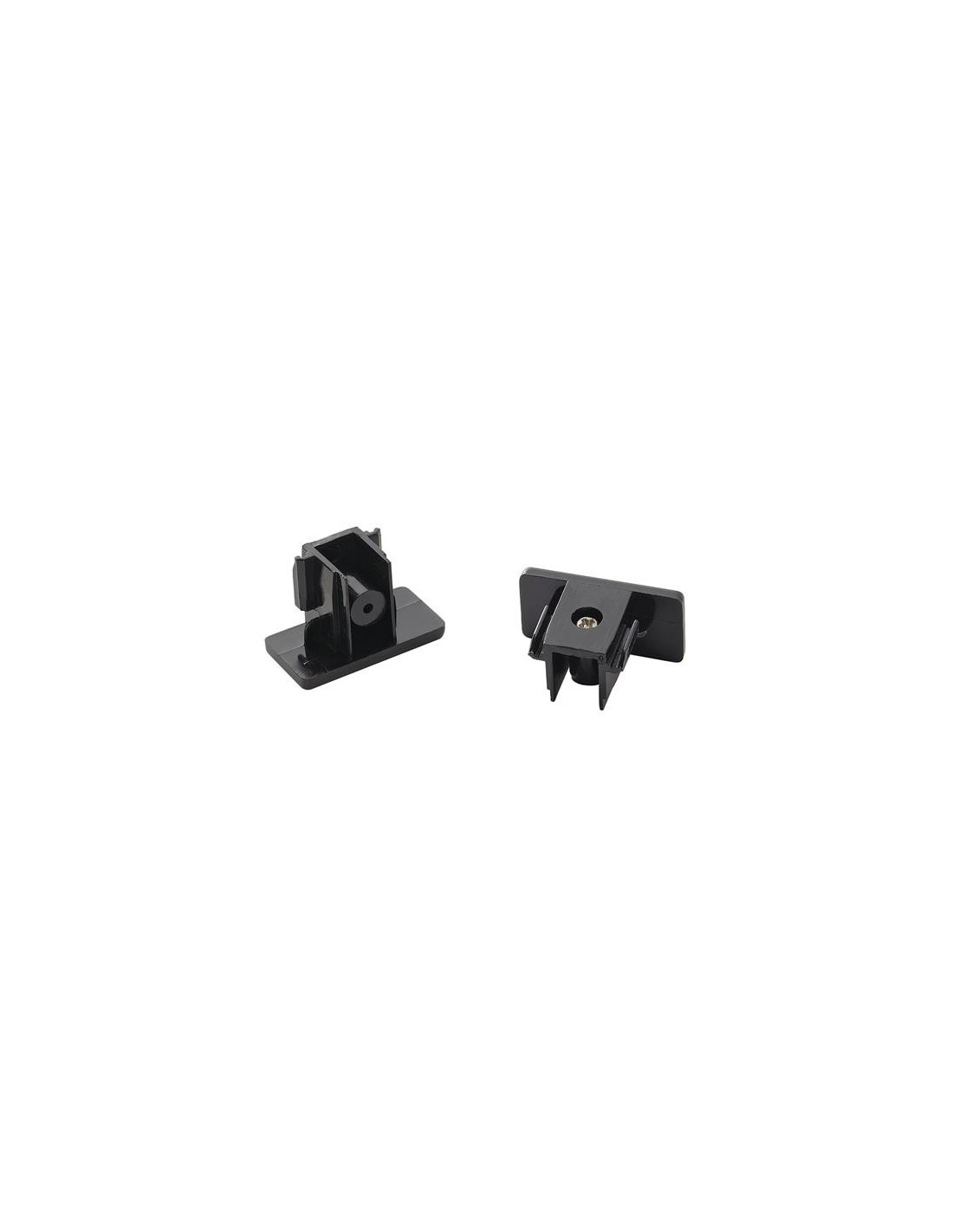 Embouts pour rail 1-allumage apparant, noir, 2 pcs.