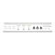 1-phase rail set, blanc, 2x1m, incl. 3x PURI spot et lampes LED
