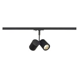 BIMA II, noir, 2x GU10, max. 50W, incl. adaptateur 1-allumage