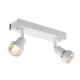 PURI 2 plafonnier, blanc mat, GU10, max. 2x50W, incl. anneau déco
