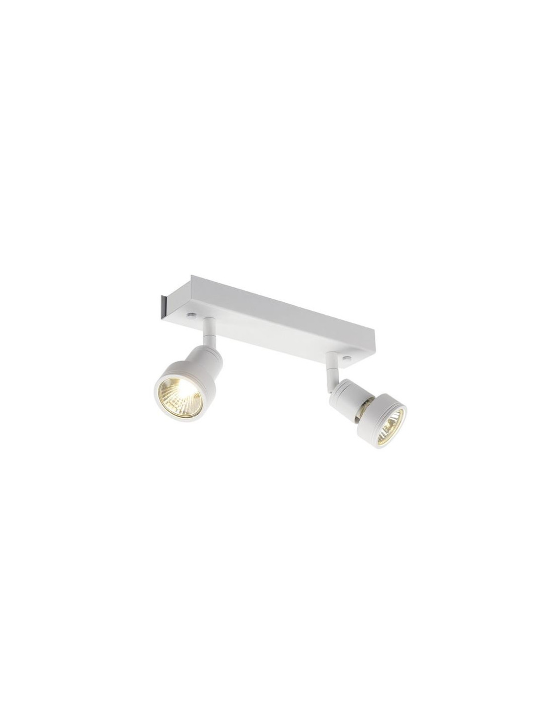 PURI 2 plafonnier, blanc mat, GU10, max. 2x50W, incl. anneau déco