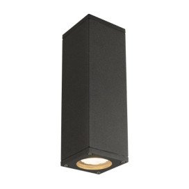 THEO UP-DOWN OUT applique, carré, anthracite, GU10, max. 2x35W