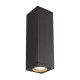 THEO UP-DOWN OUT applique, carré, anthracite, GU10, max. 2x35W