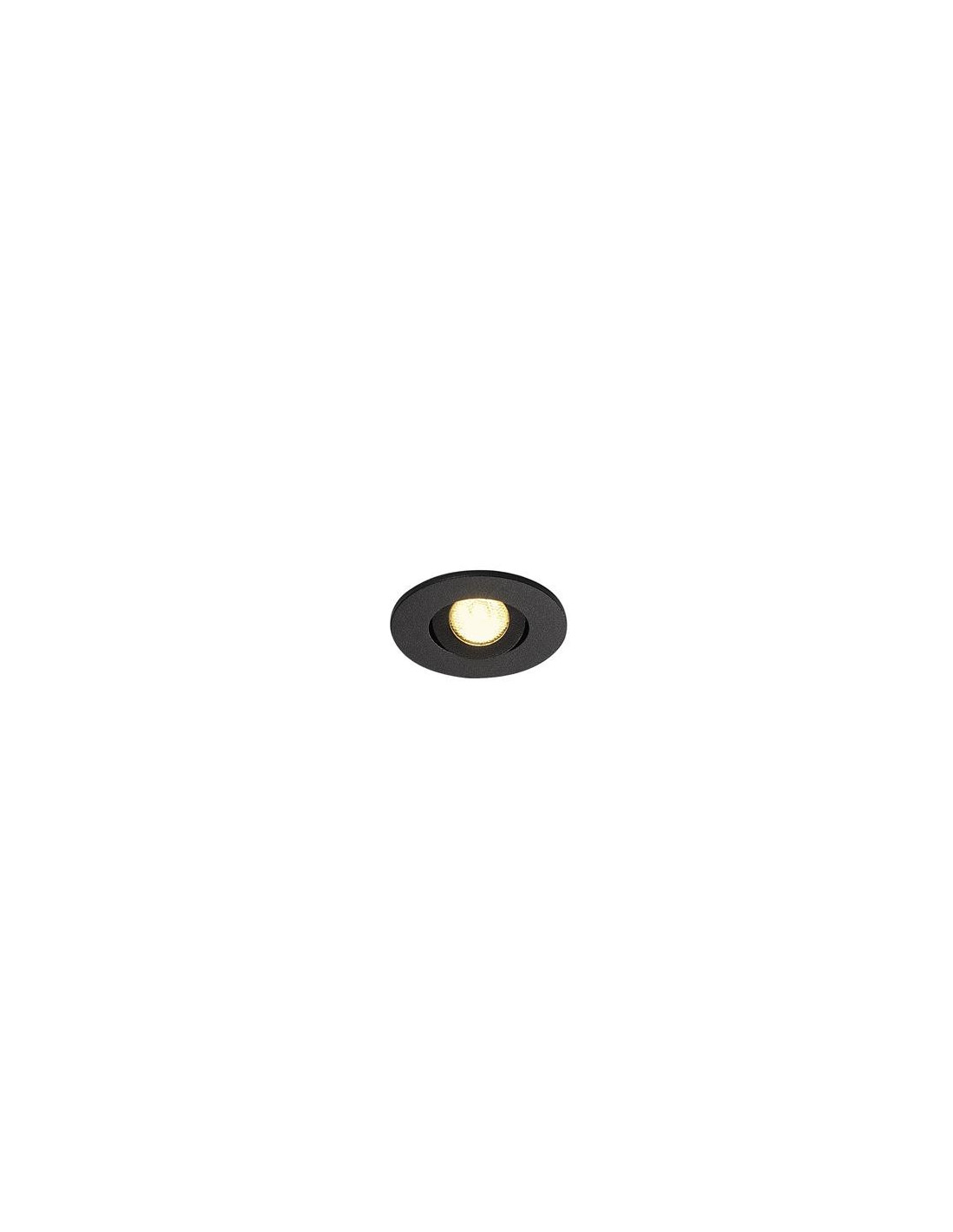 KIT MINI TRIA LED 3W DL ROND encastré, noir mat, 30°, 3000K, +Driver et clips