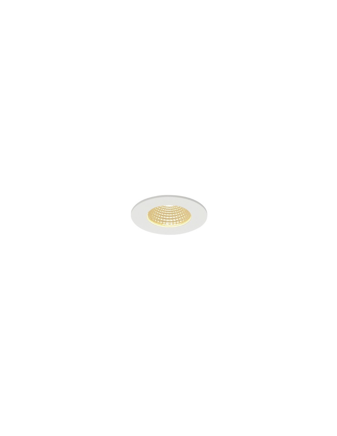 PATTA-I plafonnier encastré, Rond, blanc mat, 9W 38°, 3000K, Driver incl.