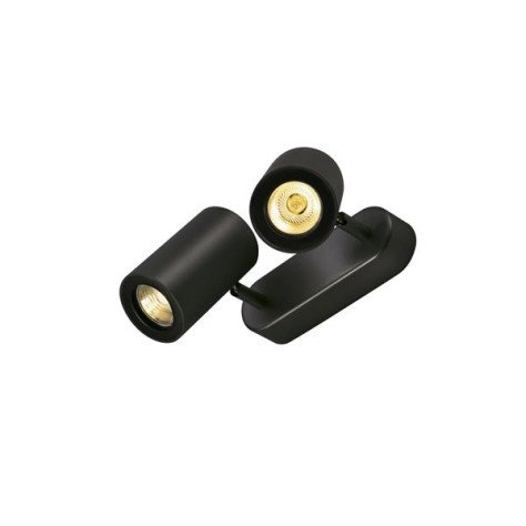 ENOLA-B Applique et plafonnier Double, noir mat, 2xGU10, max.50W