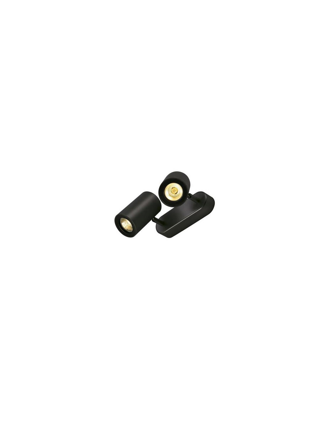 ENOLA-B Applique et plafonnier Double, noir mat, 2xGU10, max.50W