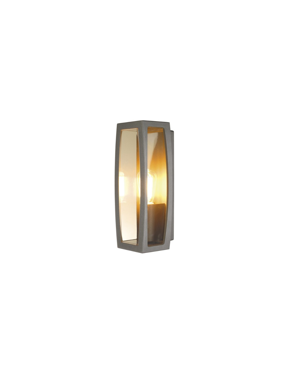 MERIDAN BOX 2 luminaire extérieur, anthracite, E27, max.25W, plastique clair