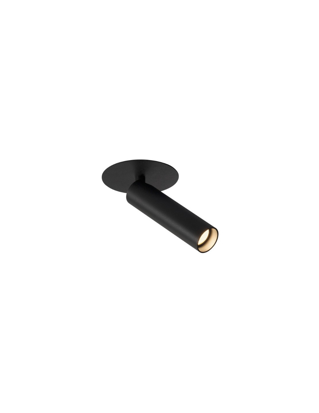 KARPO applique/plafonnier enc LED 7,5W 3000K alu/acier simple rozet plat noir