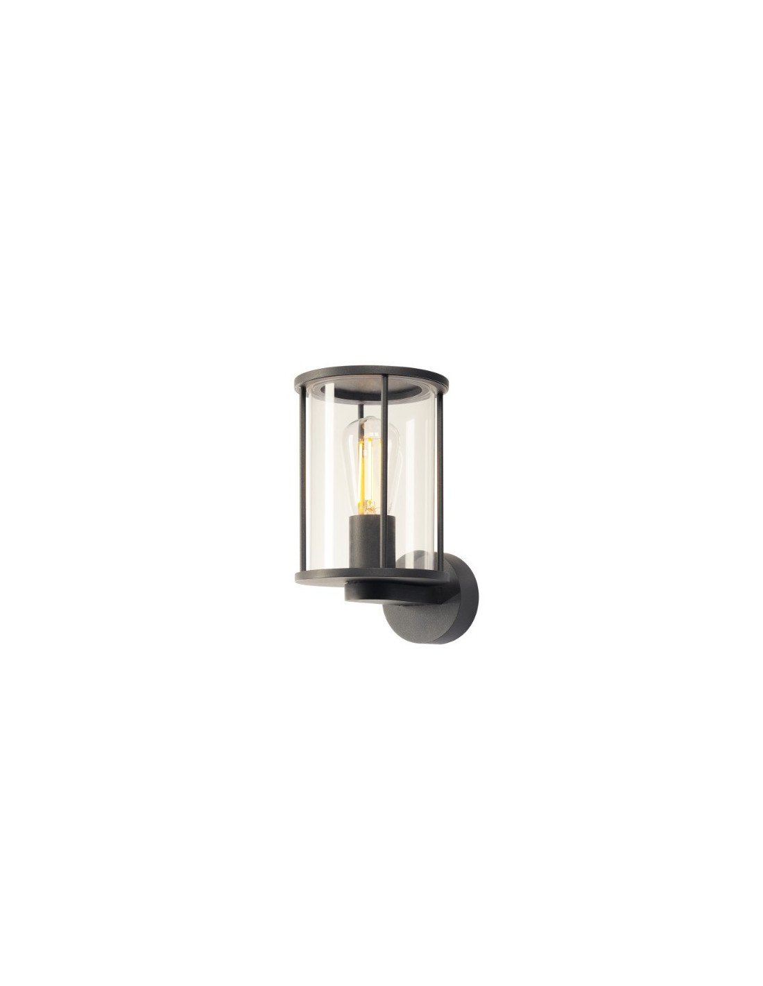 PHOTONIA applique apparent A60/E27 60W alu/verre IP55 rond anthracite
