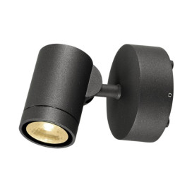 HELIA applique app LED 8W 3000K 38° alu/verre IP55 simple anthracite orientable