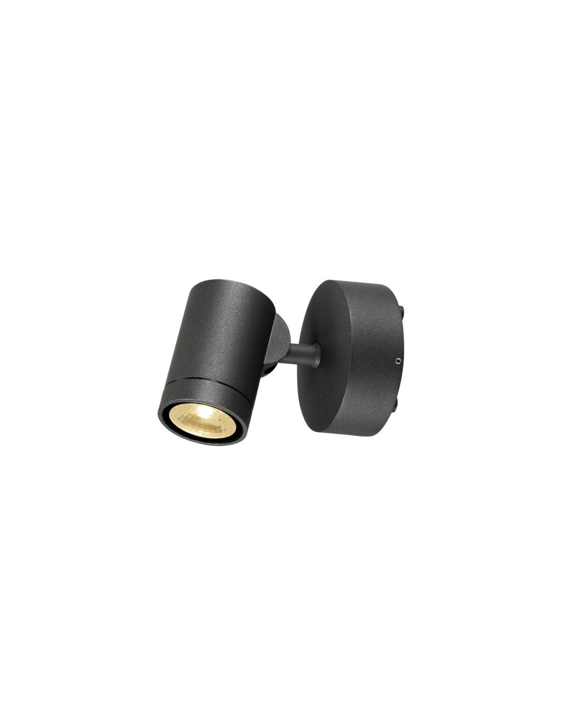 HELIA applique app LED 8W 3000K 38° alu/verre IP55 simple anthracite orientable