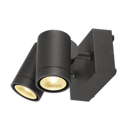 HELIA appl app LED 2x8W 3000K 38° alu/verre IP55 double anthracite orientable