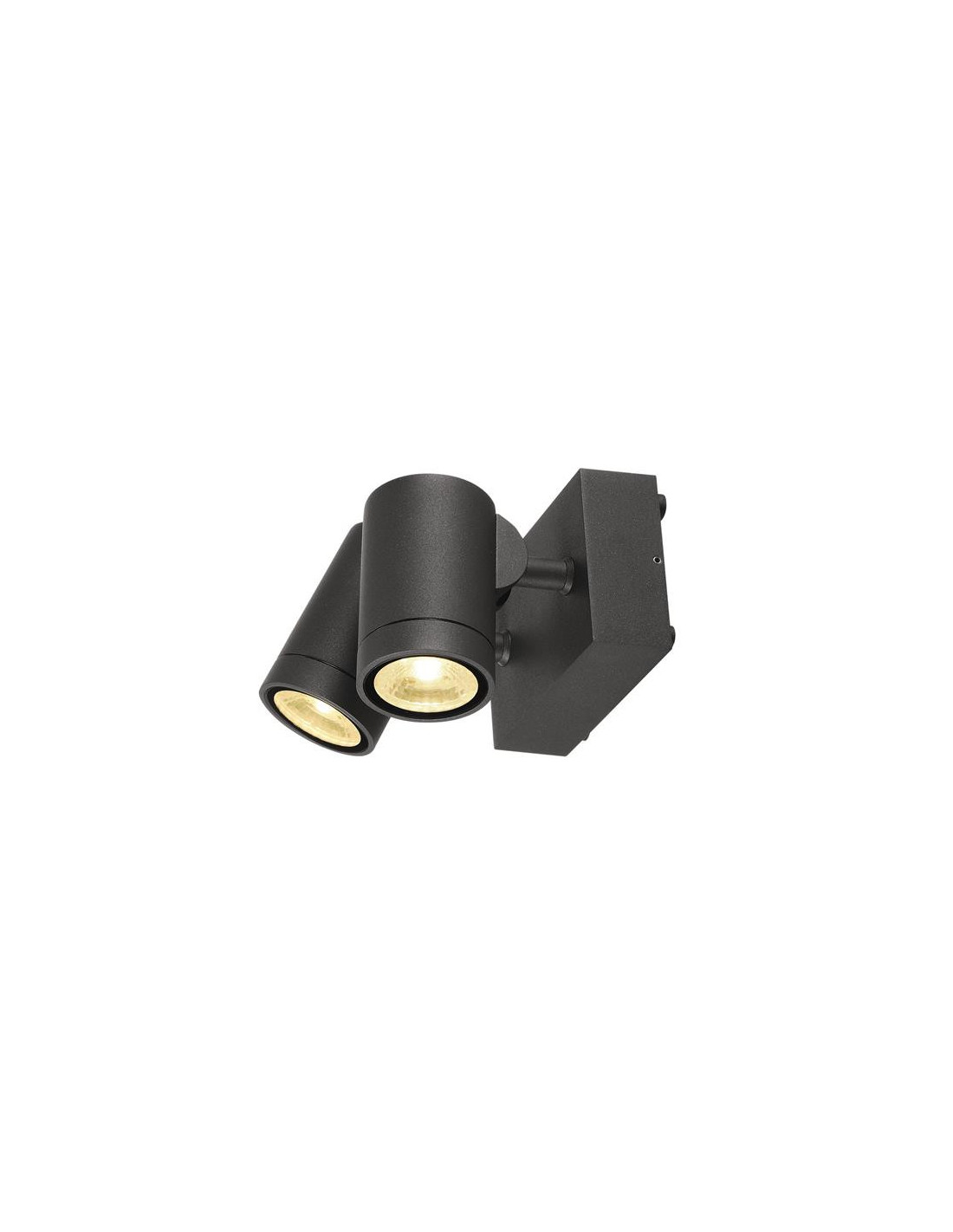 HELIA appl app LED 2x8W 3000K 38° alu/verre IP55 double anthracite orientable