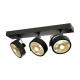 Kalu 3 applique/plafonnier noir QPAR111 max 75W