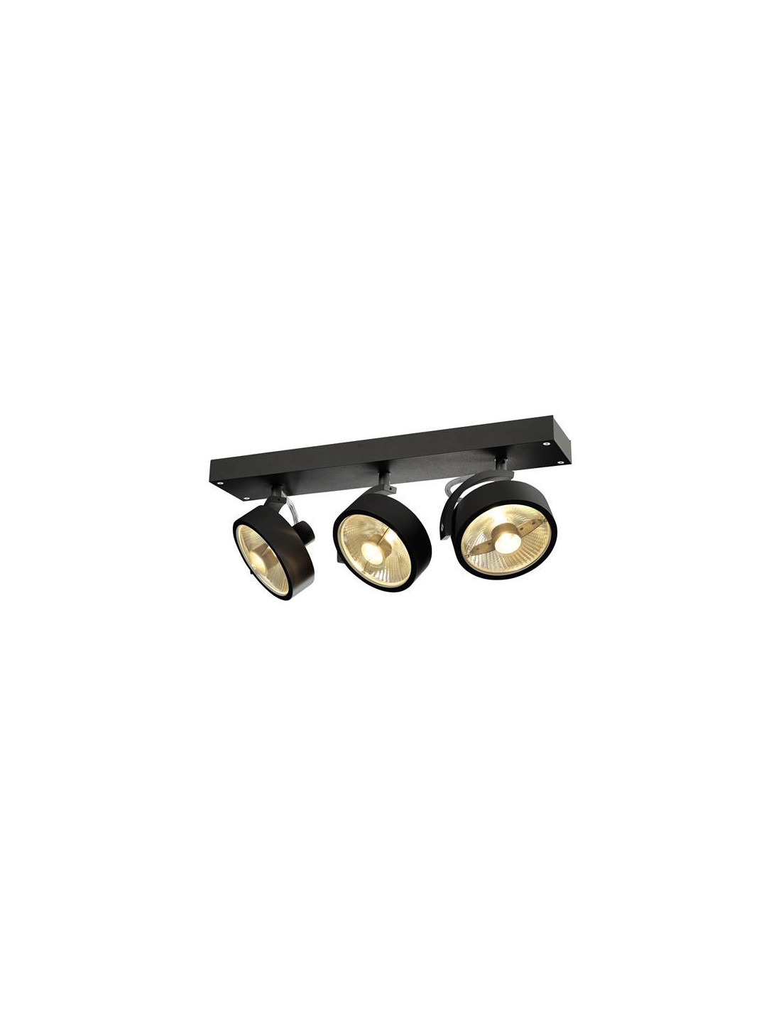 Kalu 3 applique/plafonnier noir QPAR111 max 75W