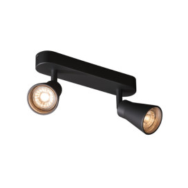 Applique/plafond indoor apparent Avo CW Double QPAR51 noir max. 50W