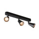 Applique/plafond indoor apparent Avo CW Triple QPAR51 noir max. 50W
