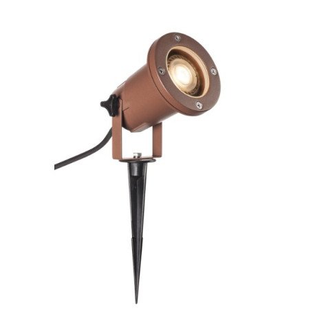 Spot outdoor sur piquet Big Nautilus QPAR51 rouille IP65 max. 11W