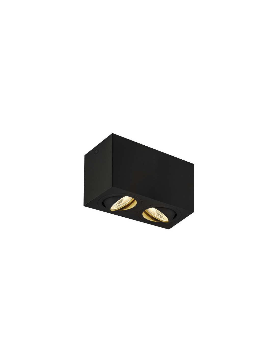 Plafonnier indoor apparent Triledo Double LED noir 3000K 16W