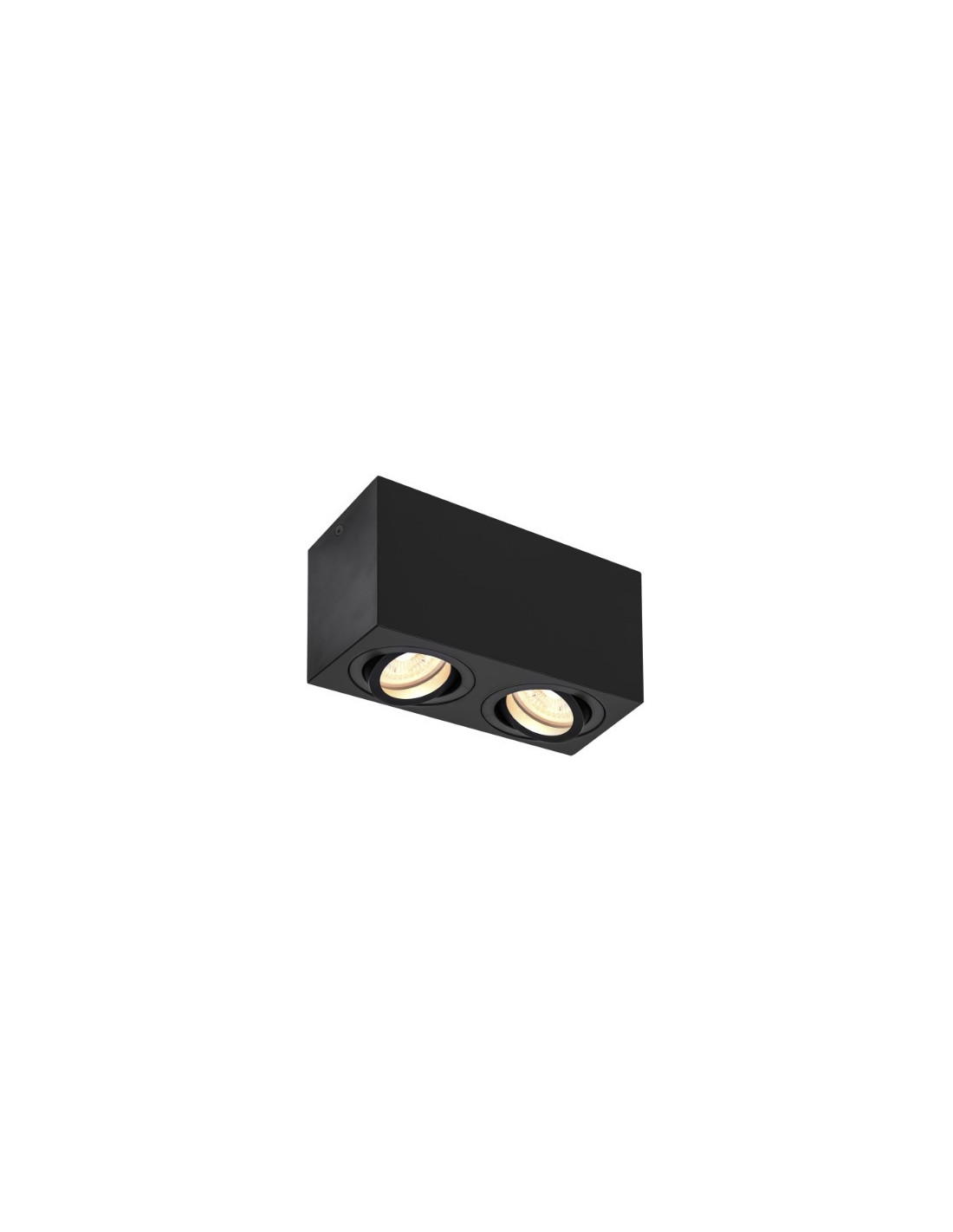 Plafonnier indoor apparent Triledo Double QPAR51 noir max. 10W