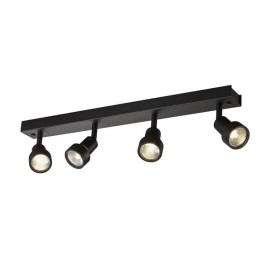 Applique/plafond indoor apparent Puri CW quad QPAR51 noir 4x50W
