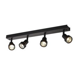 Applique/plafond indoor apparent Puri CW quad QPAR51 noir 4x50W